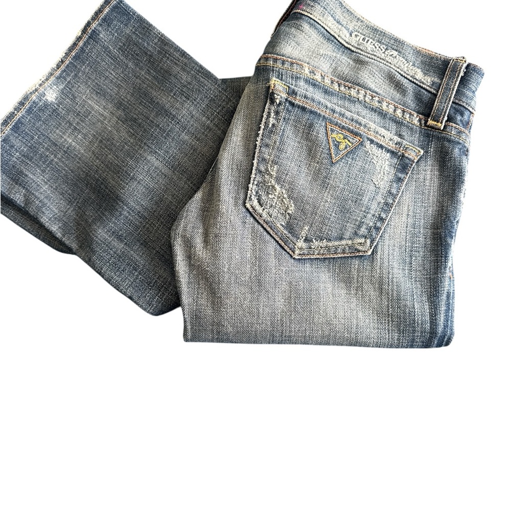 Guess Faded Denim Jeans with Logo Patch